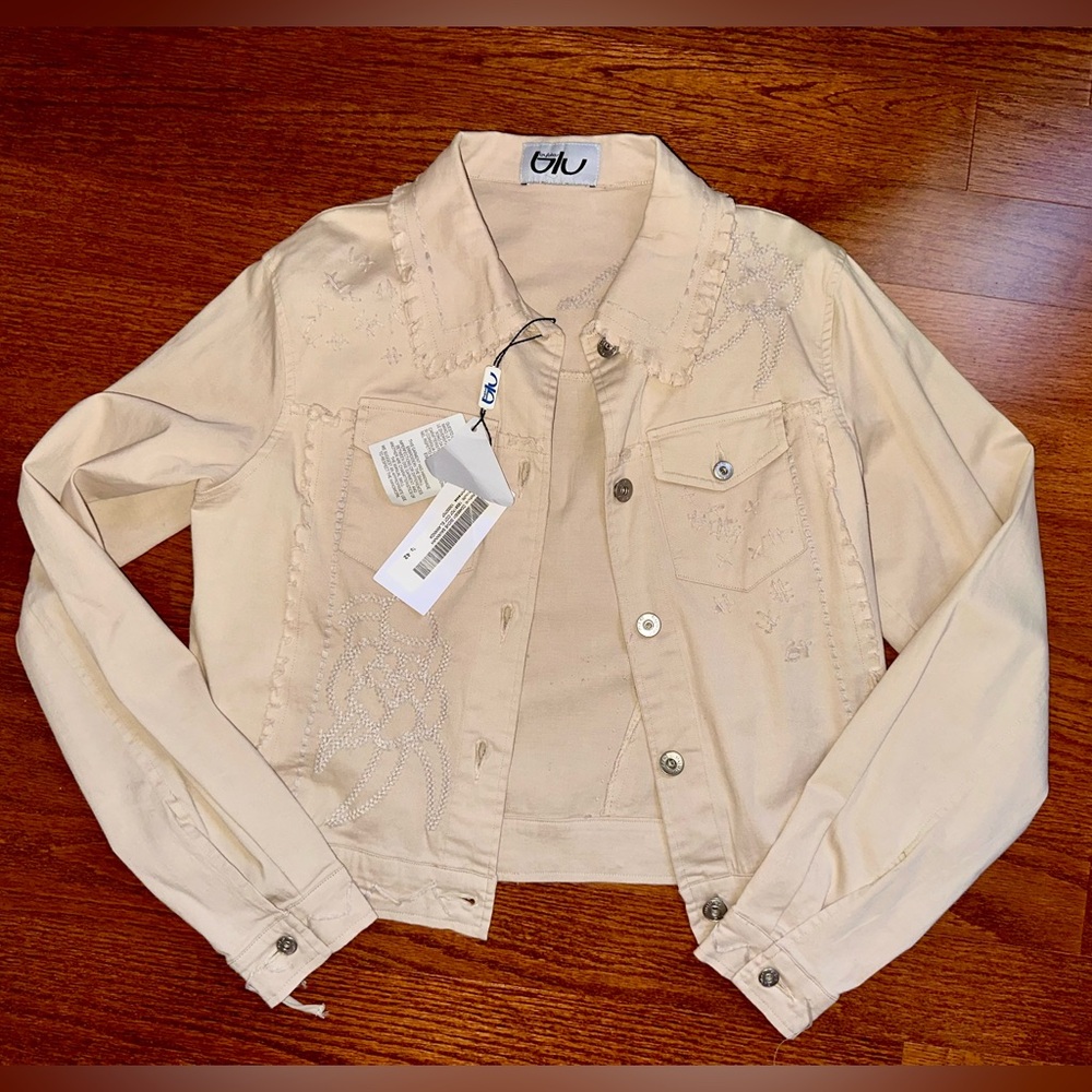 NWT BYBLOS Womens Cropped Jacket 42 Made In Italy